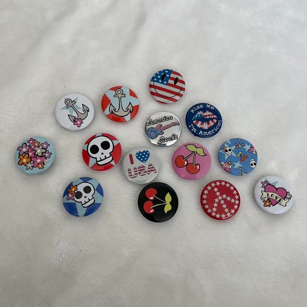 4th of July buttons  #4thofjuly #july #independence #summer #fireworks  Streetwe